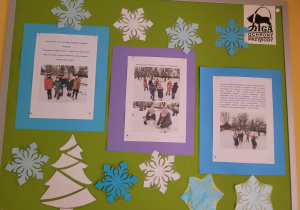 Na zdjęciu widać fotorelację z zimowych spacerów naszych przedszkolaków.